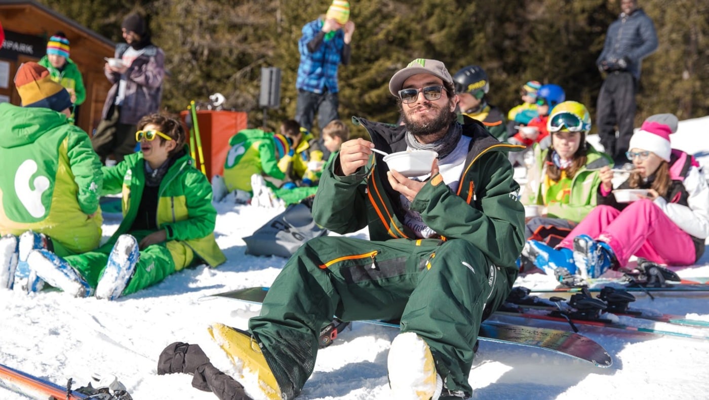 Eröffnungsfeier des Snowparks- zu sehen auf ITALIA 1