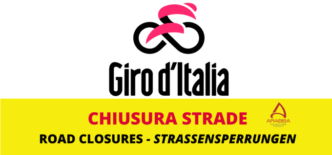 Chiusura Strade Giro d'Italia sabato 28 maggio 2022