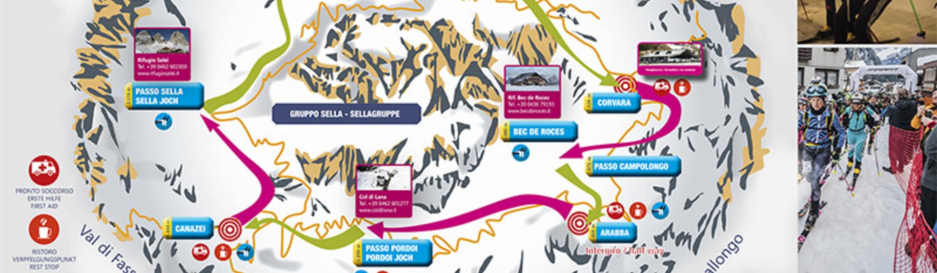 Der Countdown zur 24. Auflage des Sellaronda Skimarathons hat begonnen.