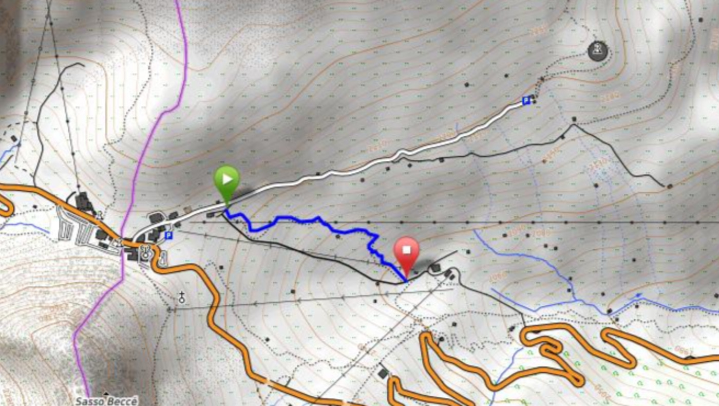 Downhill in the Dolomites