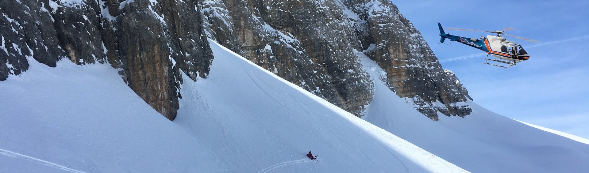 Helicopter flights in the Dolomites