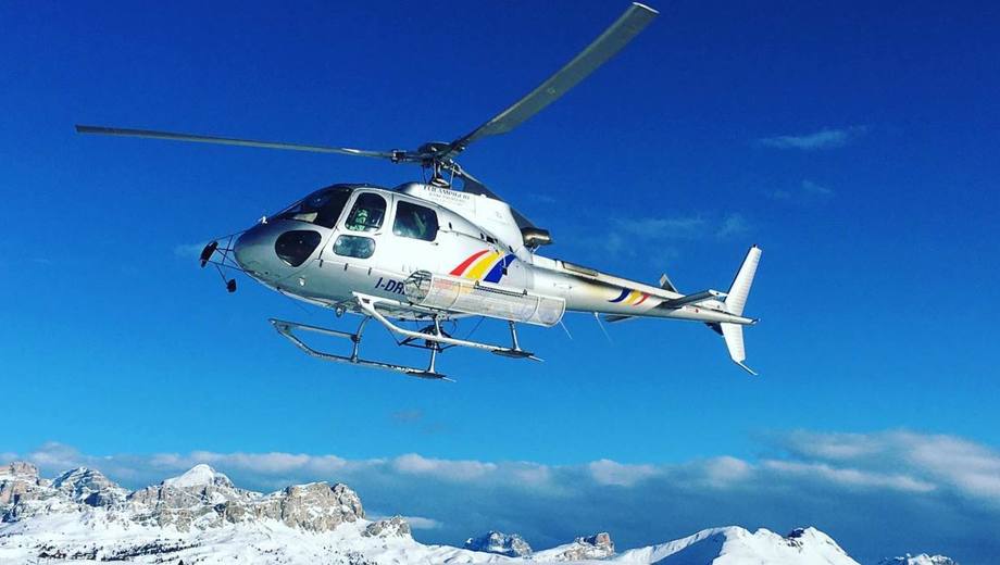 Helicopter flights in the Dolomites