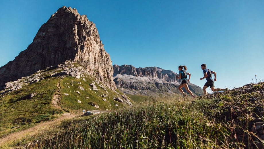 Berglauf in den Dolomiten