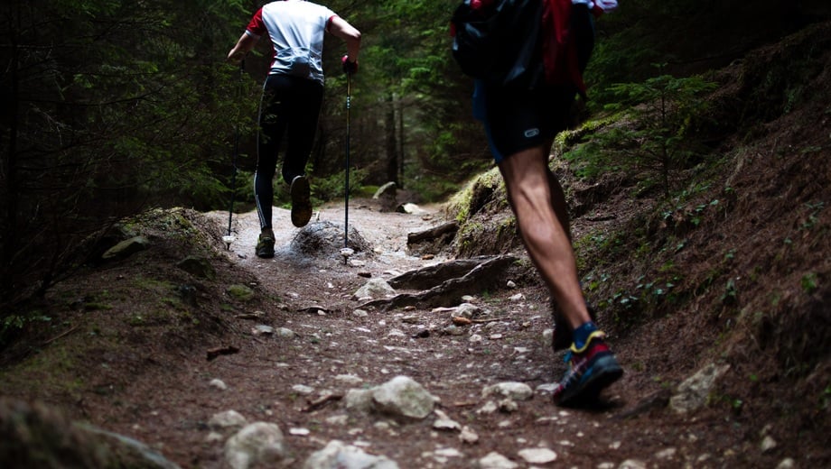 Mountain running in the Dolomites