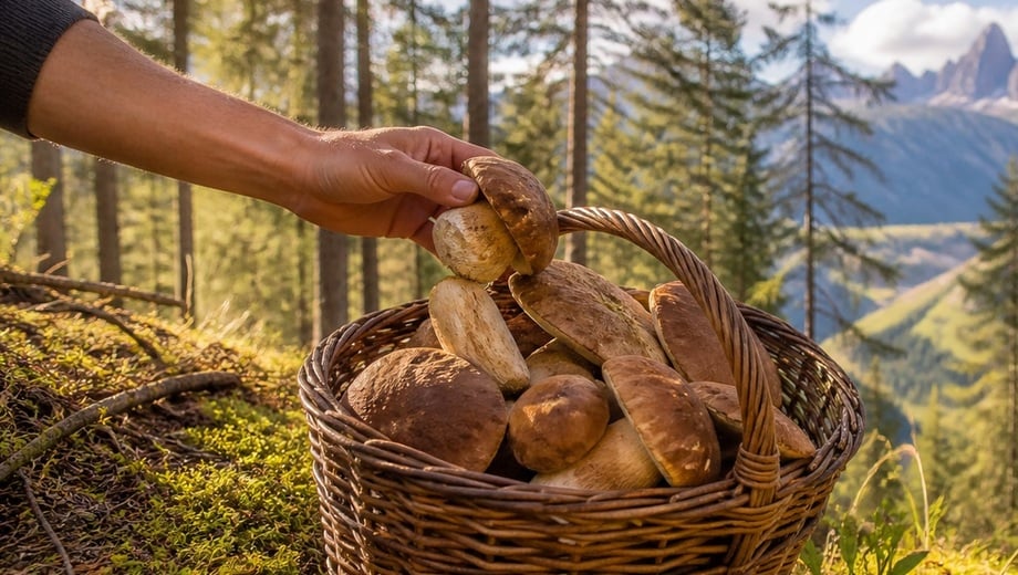 Pilzsammeln in Buchenstein