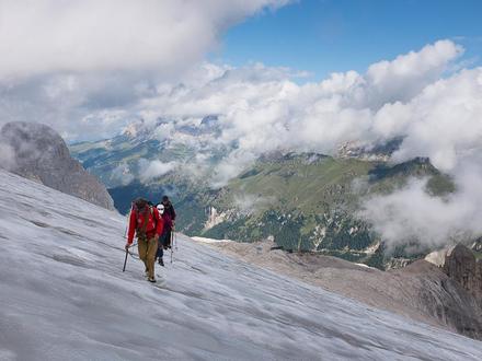 Wander auf dem Gletscher mit dem Bergführer