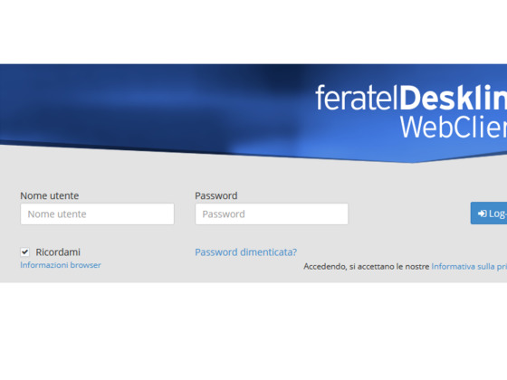 Feratel Deskline accedi al webclient
