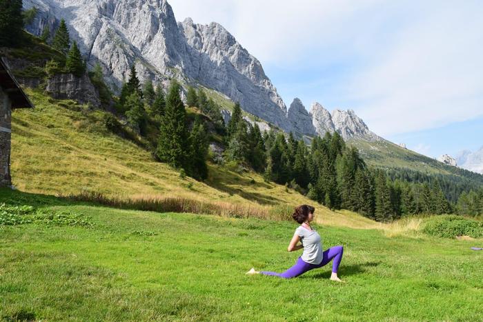 Yoga at Rifugio Burz