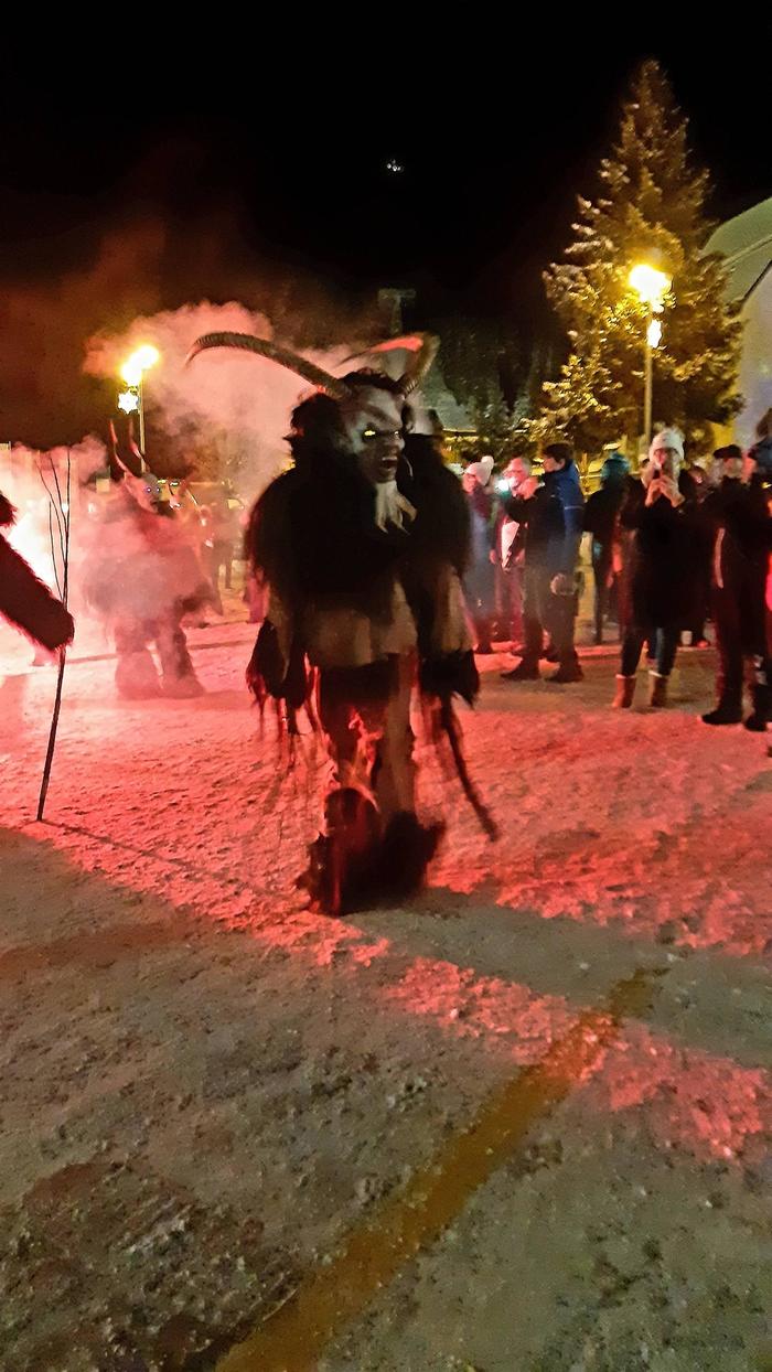 Krampus arrives in Arabba