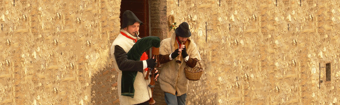 The Sound of Bagpipes in the village of Arabba