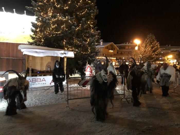 Krampus arrives in Arabba