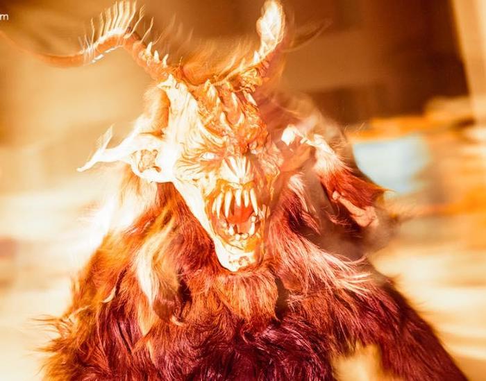 Krampus arrives in Arabba