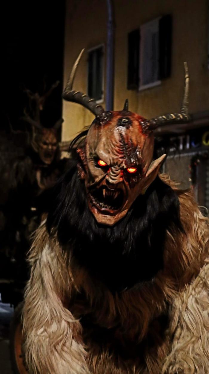 Krampus arrives in Arabba