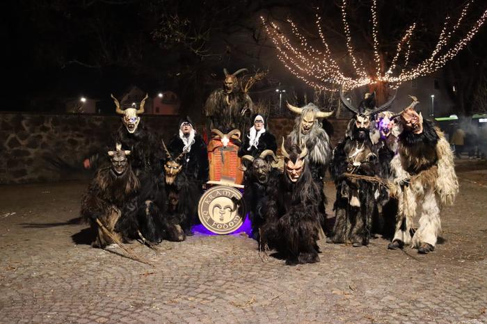 Krampus arrives in Arabba