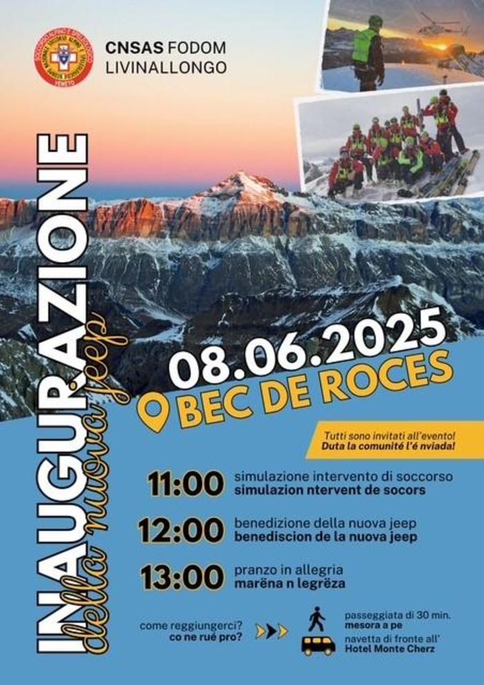 Inaugurazione del nuovo mezzo del Soccorso Alpino di Livinallongo