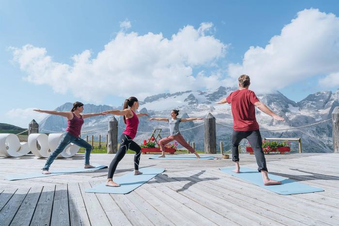 Yoga at Rifugio Burz