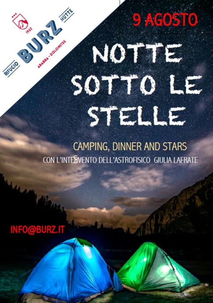 Nacht unter dem Sternenhimmel - Rifugio Burz