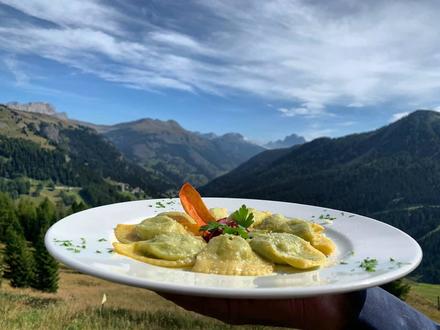 Ravioli from the alps at Burz hut