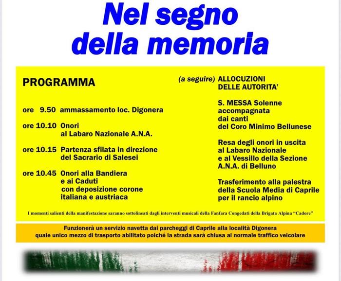 Commemoration for the fallen of the First World War