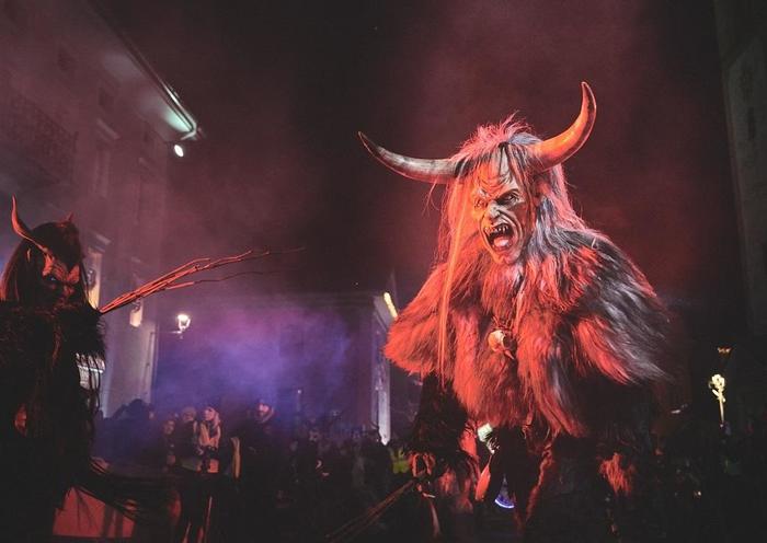 Krampus parade in Arabba