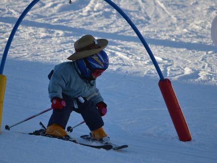 Carnival ski competition for kids and adults